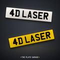 4D 3mm Number Plate - front and rear
