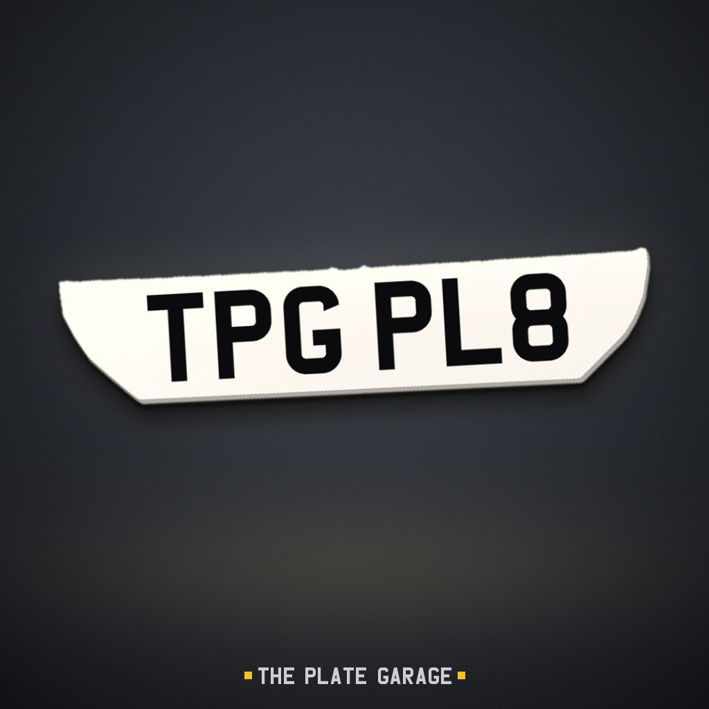 Batman Number Plate - white