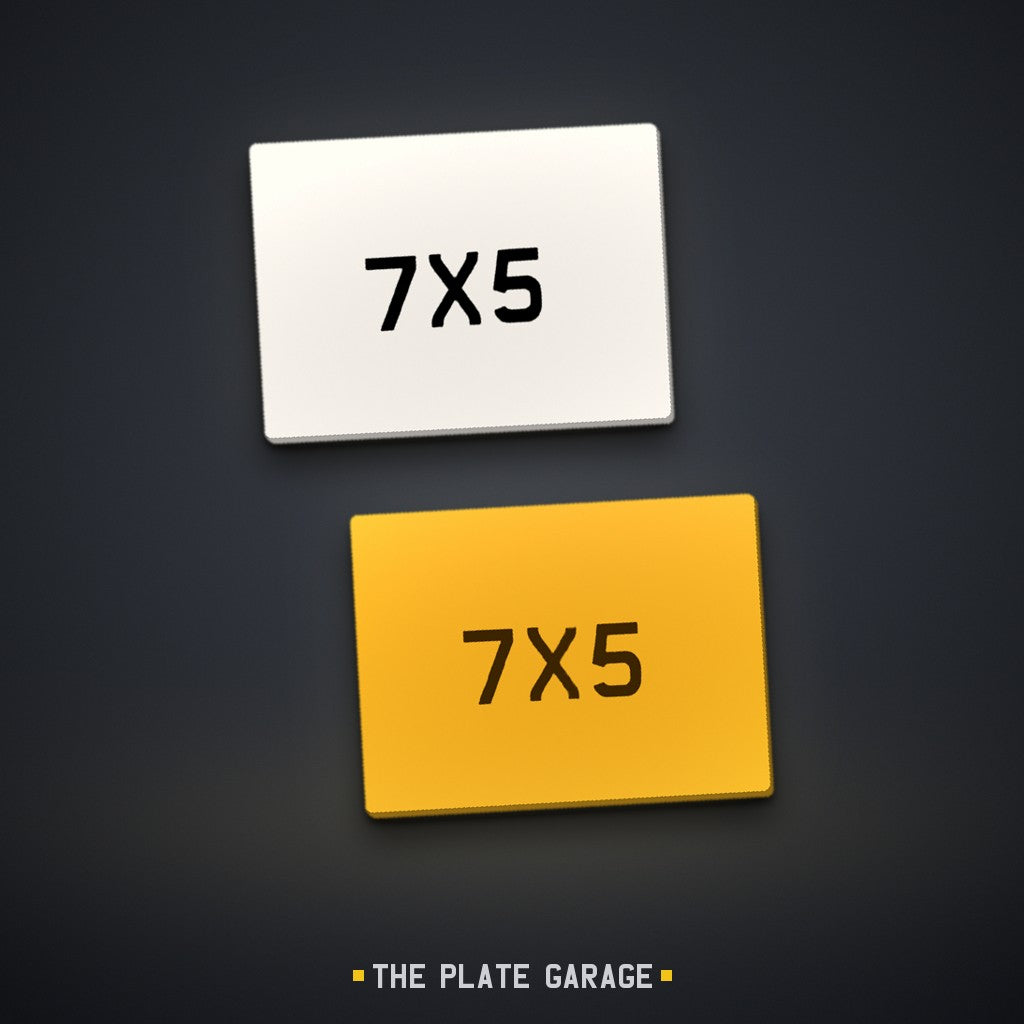 Bike Number Plate (7x5) - front and rear