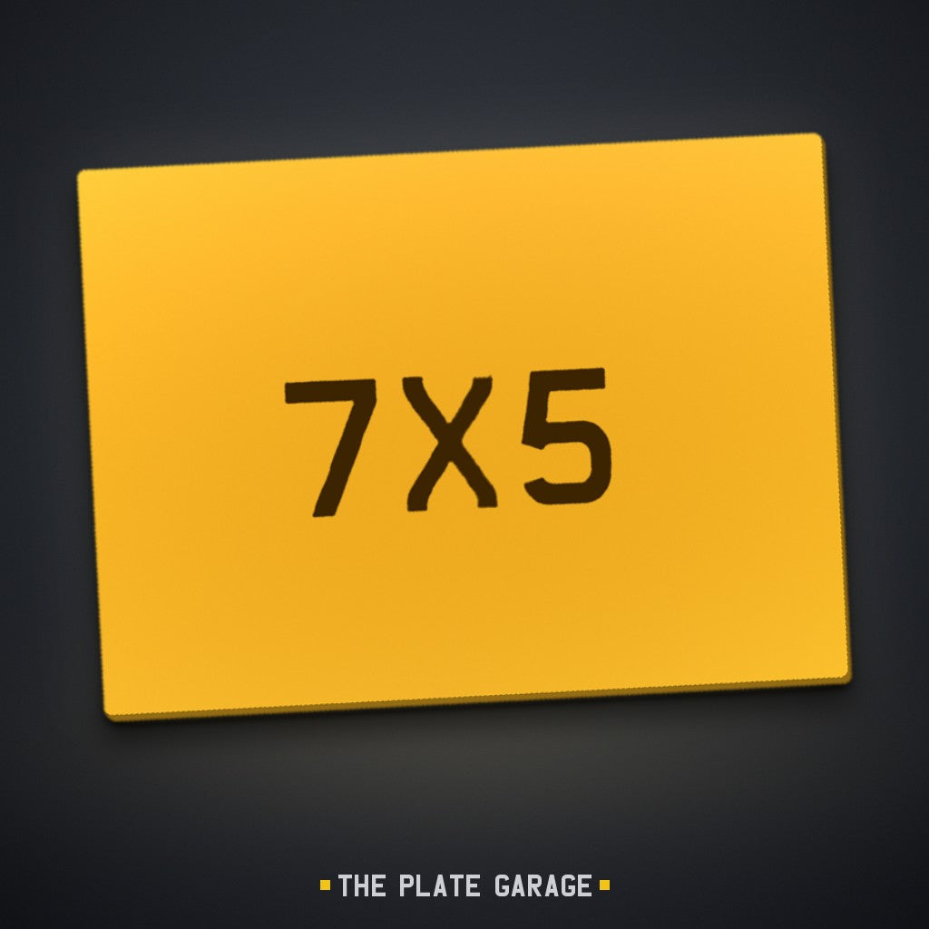 Bike Number Plate (7x5) - yellow