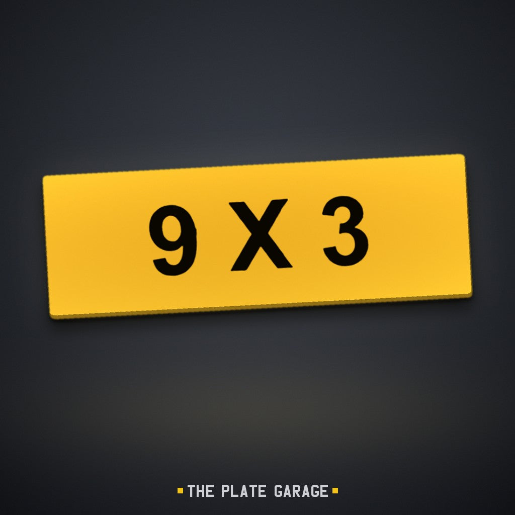Bike Number Plate (9x3) - yellow
