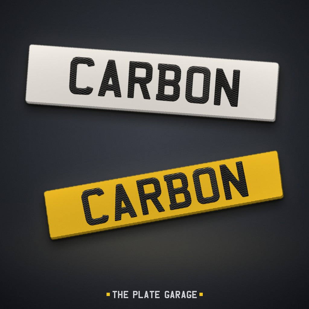 Carbon Fibre Number Plate - front and rear