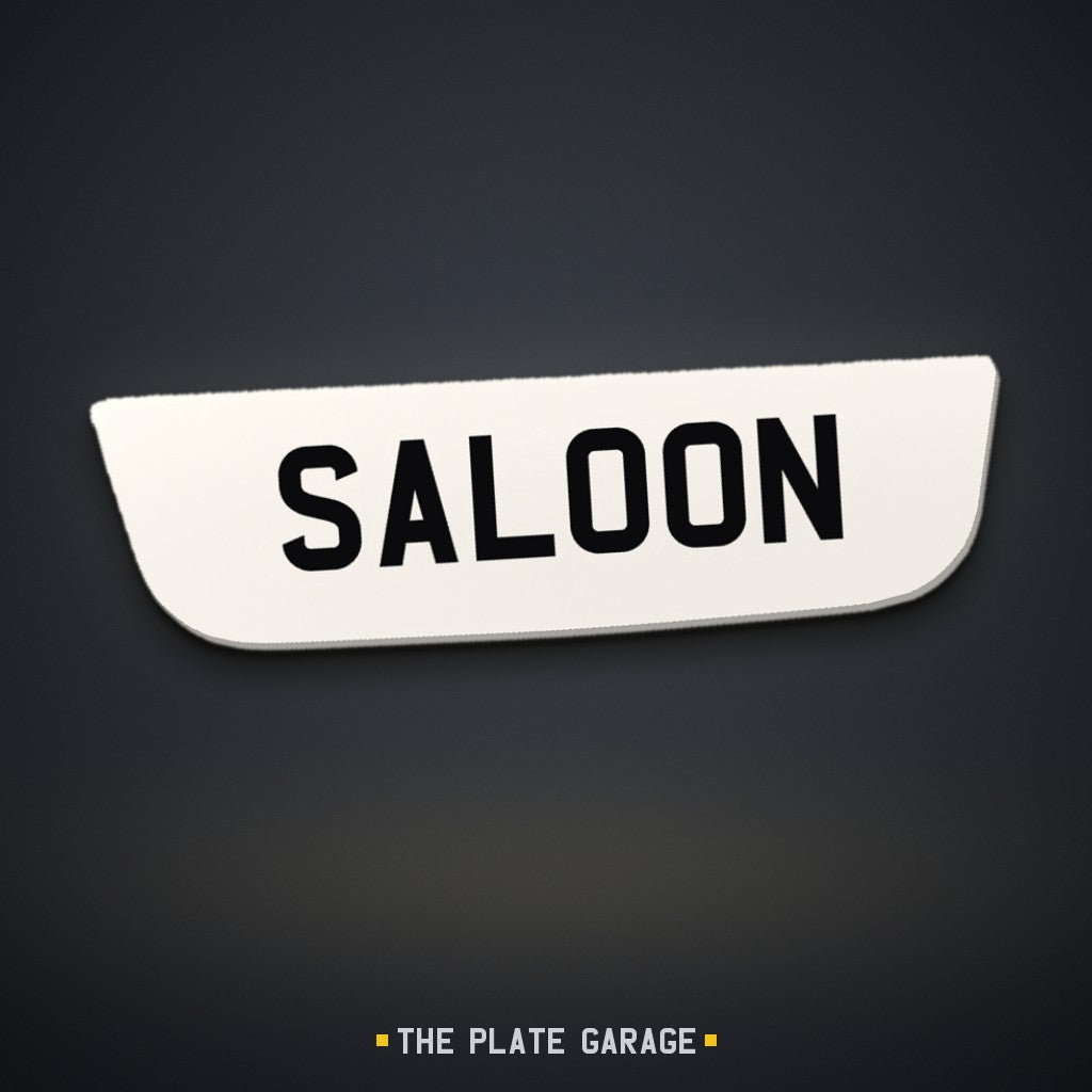 Jaguar Number Plate - white