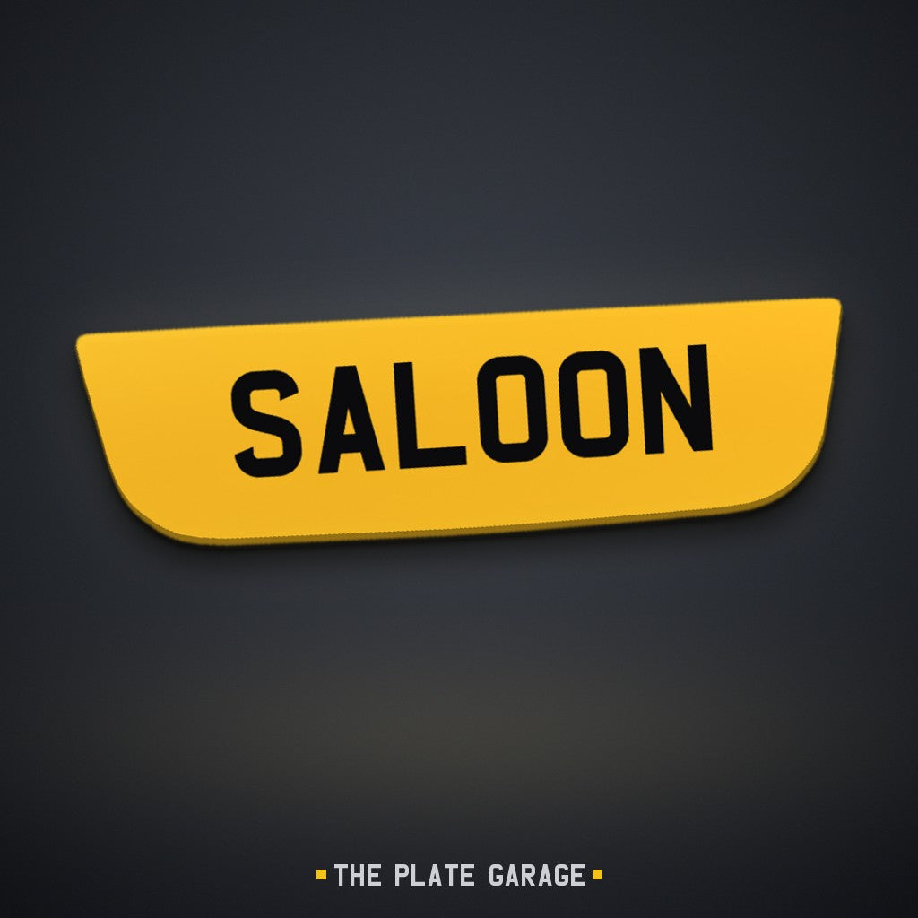 Jaguar Number Plate - yellow