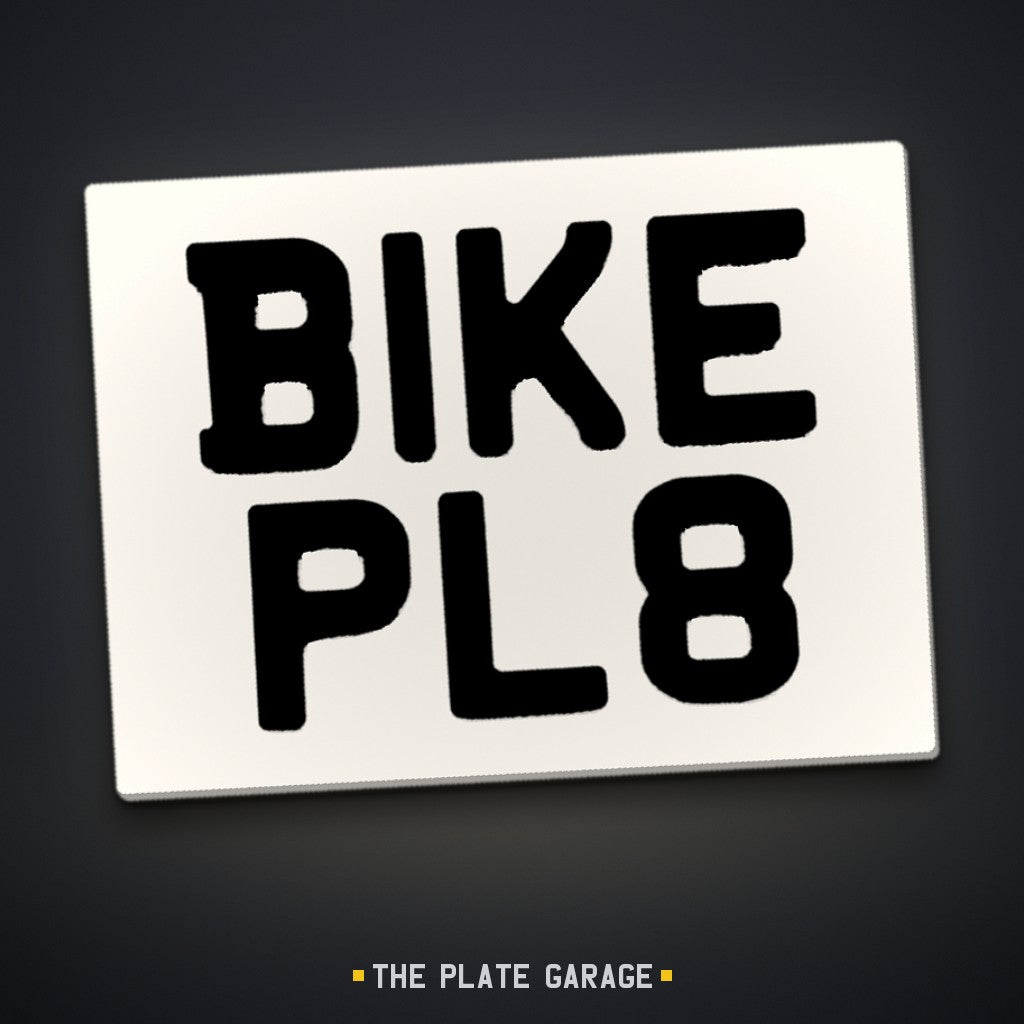 Motorcycle Number Plate - white