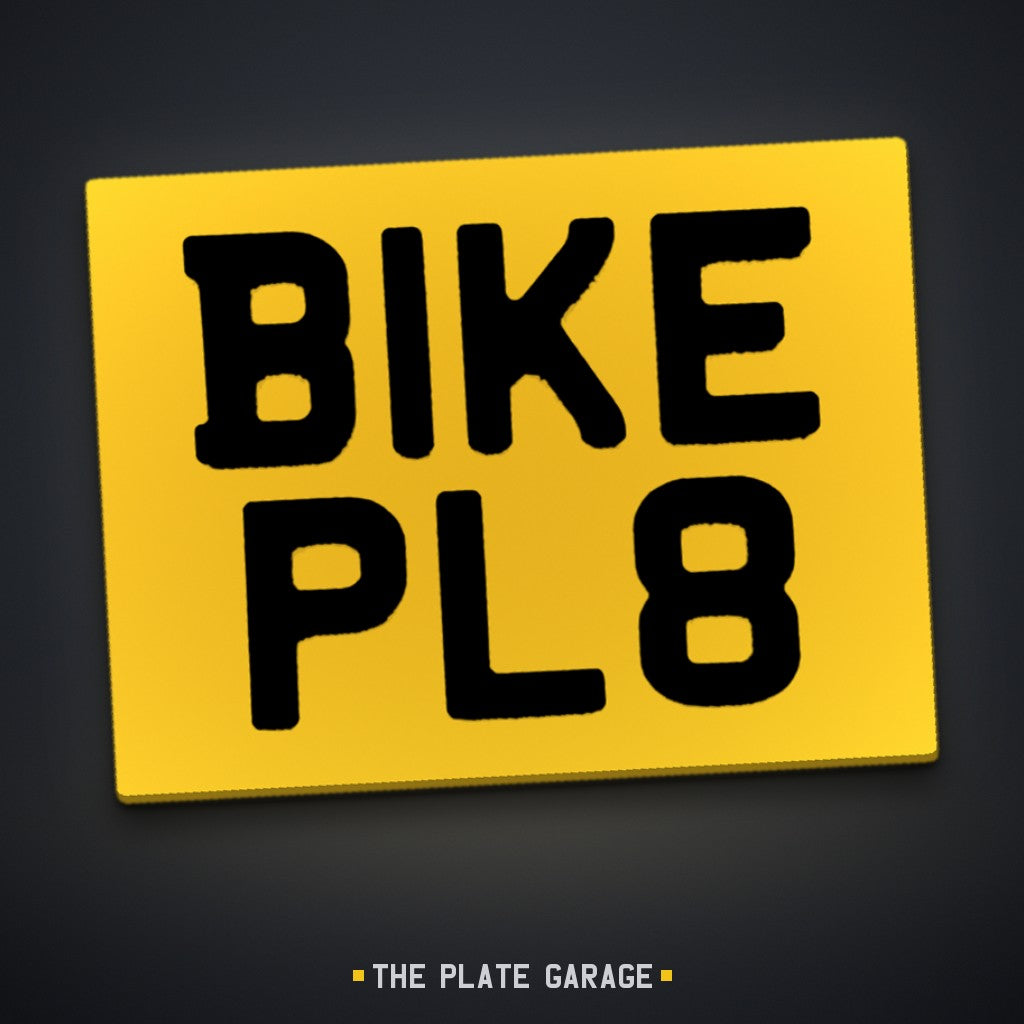 Motorcycle Number Plate - yellow