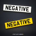 Negative Number Plate - front and rear