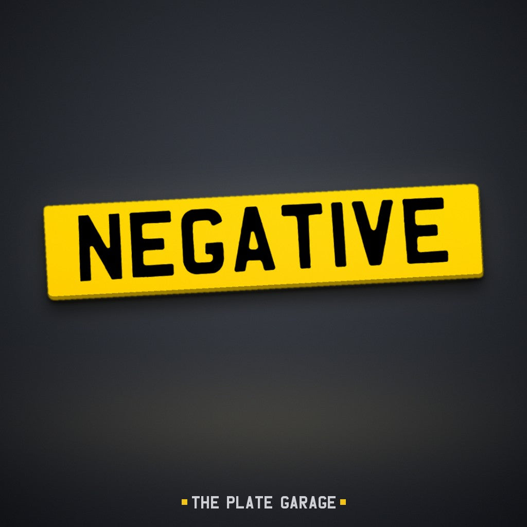 Negative Number Plate - yellow