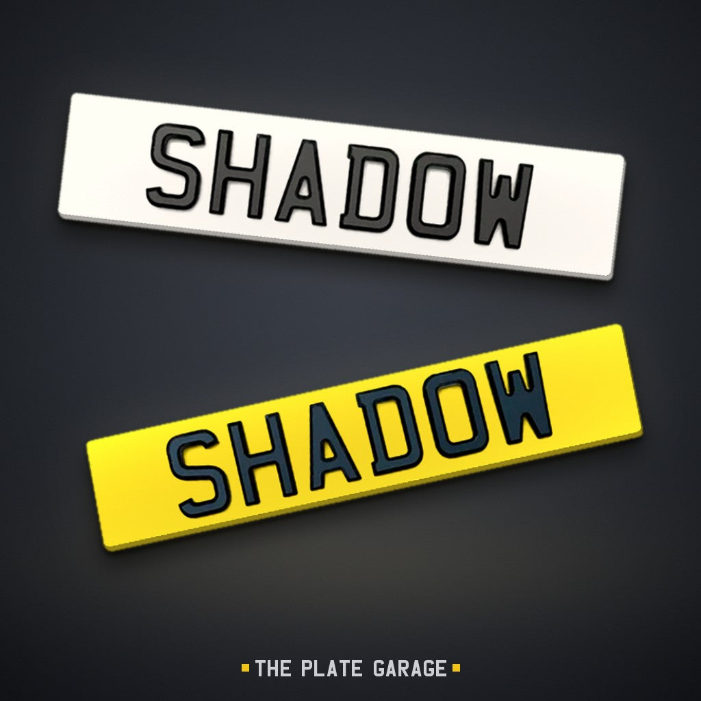 Shadow Number Plate - front and rear