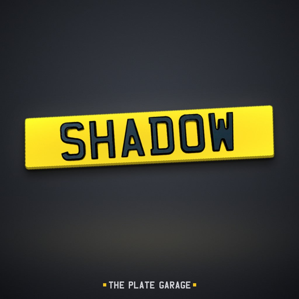 Shadow Number Plate - yellow