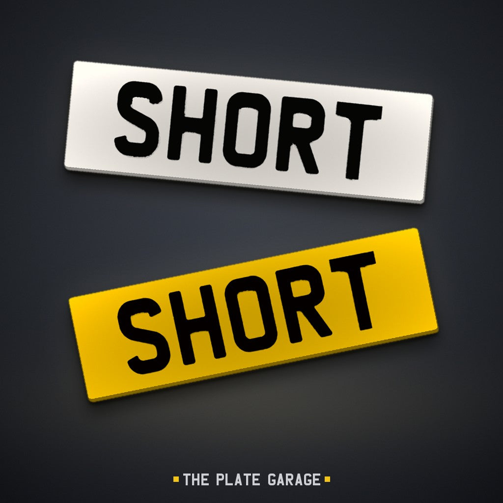 Short Number Plate - front and rear