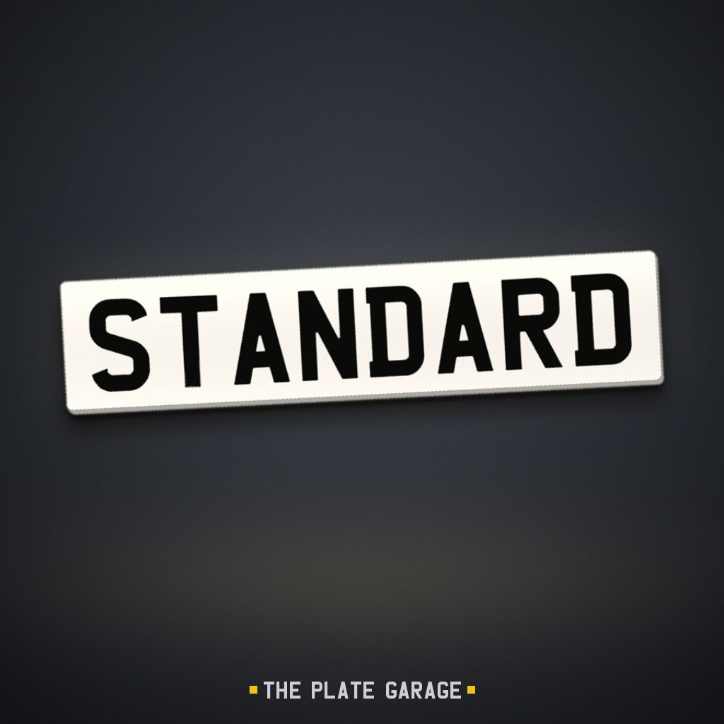Standard Number Plate - white