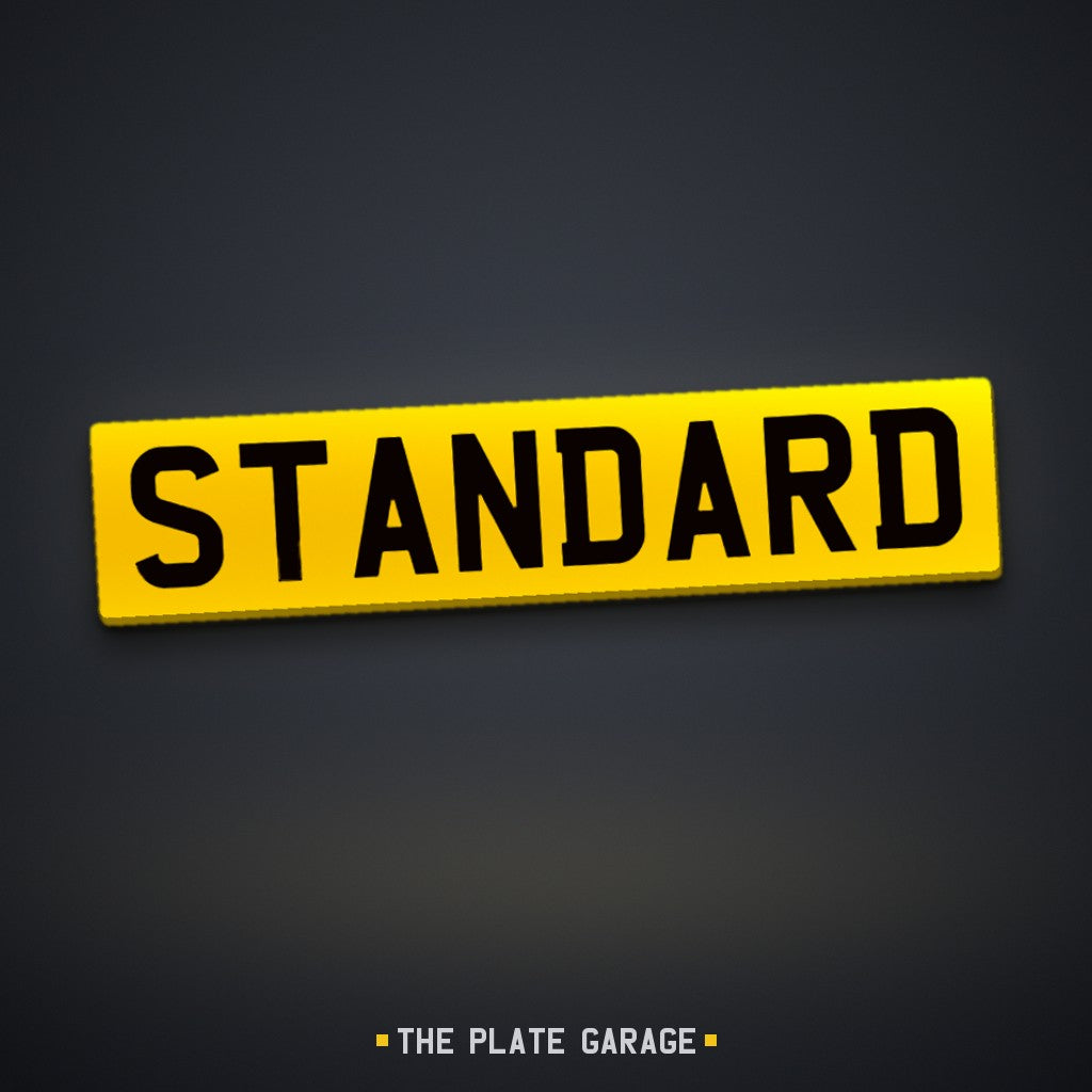 Standard Number Plate - yellow