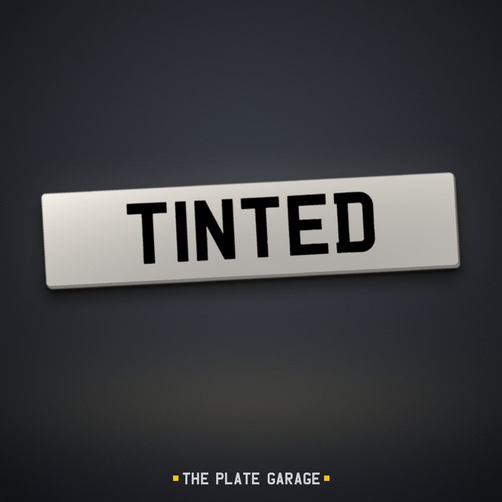 Tinted Number Plate - white
