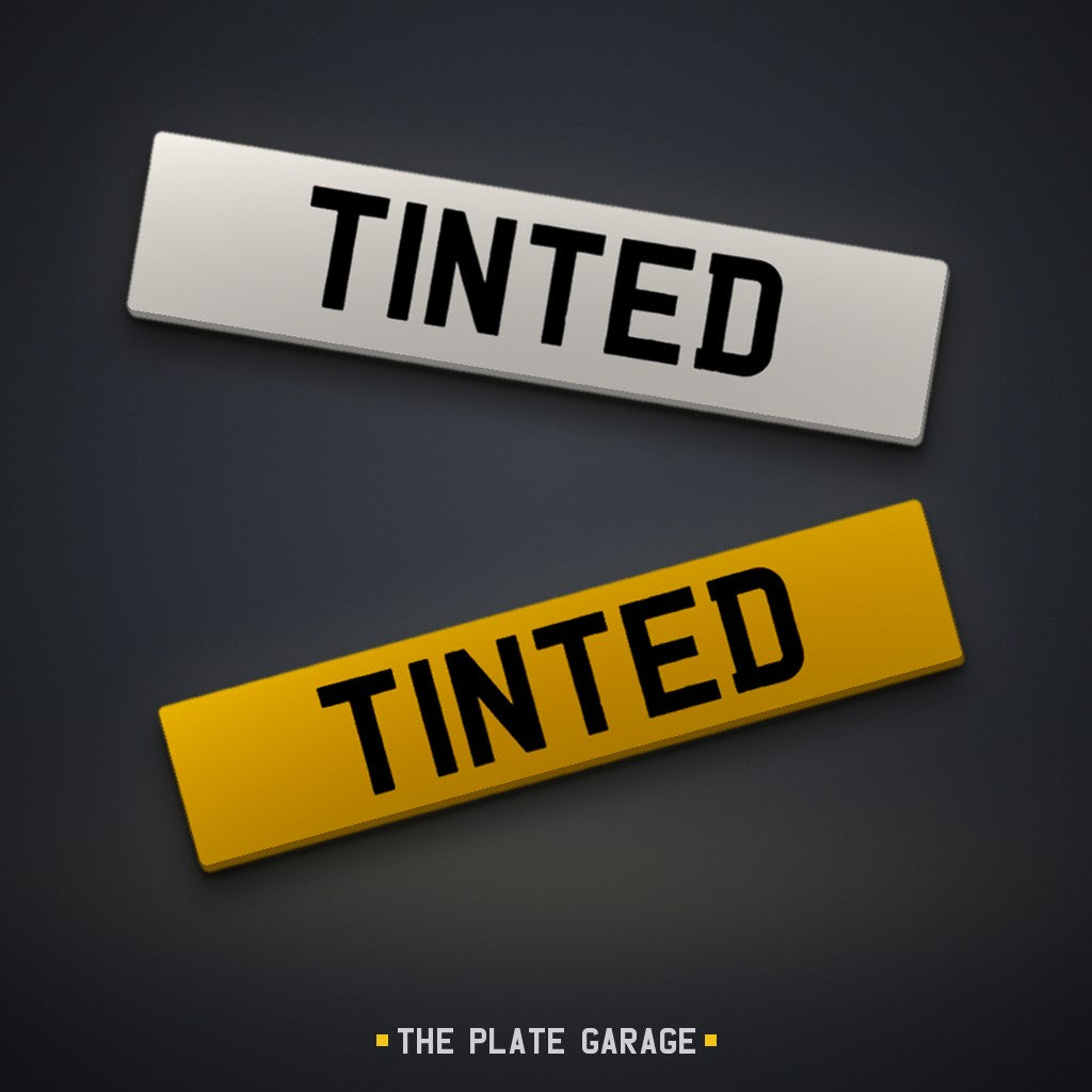 Tinted Number Plate - front and rear